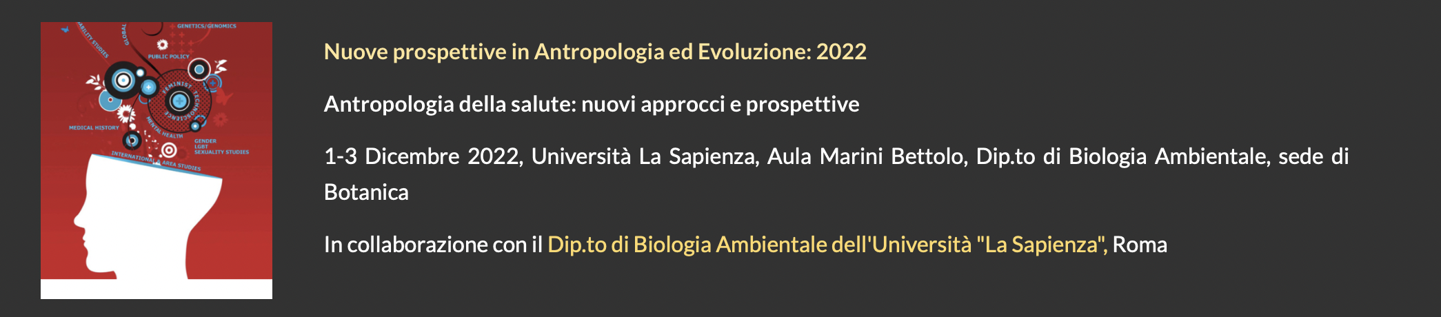 Antropologia della salute: nuovi approcci e prospettive - Isita Annual Meeting 2022